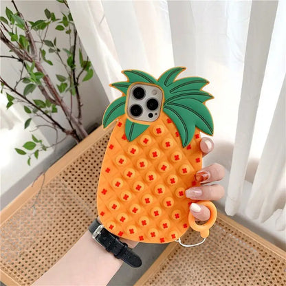 Silicone Pineapple Phone Case - Iphone 7 / 7 Plus / 8 / 8 Plus / X / Xs / Xs Max / Xr / 11 / 11 Pro / 11 Pro Max / 12 / 12 Pro / 12 Pro Max-6