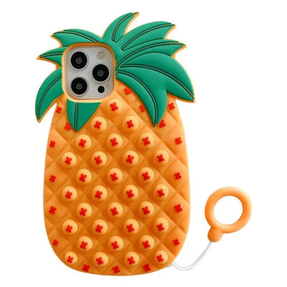 Silicone Pineapple Phone Case - Iphone 7 / 7 Plus / 8 / 8 Plus / X / Xs / Xs Max / Xr / 11 / 11 Pro / 11 Pro Max / 12 / 12 Pro / 12 Pro Max-4