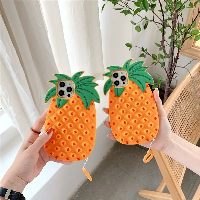 Silicone Pineapple Phone Case - Iphone 7 / 7 Plus / 8 / 8 Plus / X / Xs / Xs Max / Xr / 11 / 11 Pro / 11 Pro Max / 12 / 12 Pro / 12 Pro Max-9