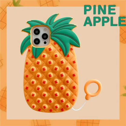 Silicone Pineapple Phone Case - Iphone 7 / 7 Plus / 8 / 8 Plus / X / Xs / Xs Max / Xr / 11 / 11 Pro / 11 Pro Max / 12 / 12 Pro / 12 Pro Max-5