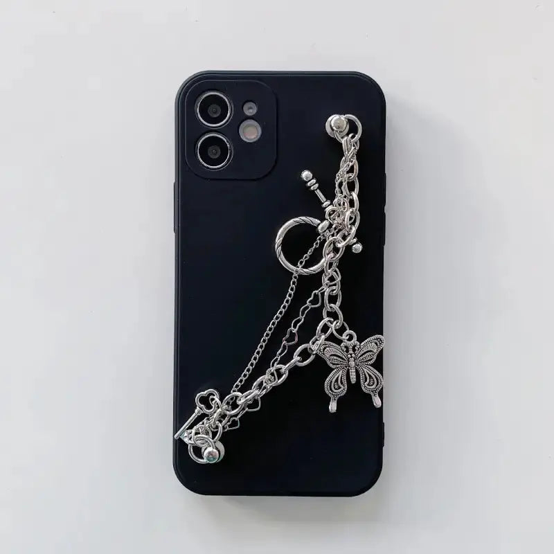 Silver Butterfly Chain iPhone Case BP111 - iphone case
