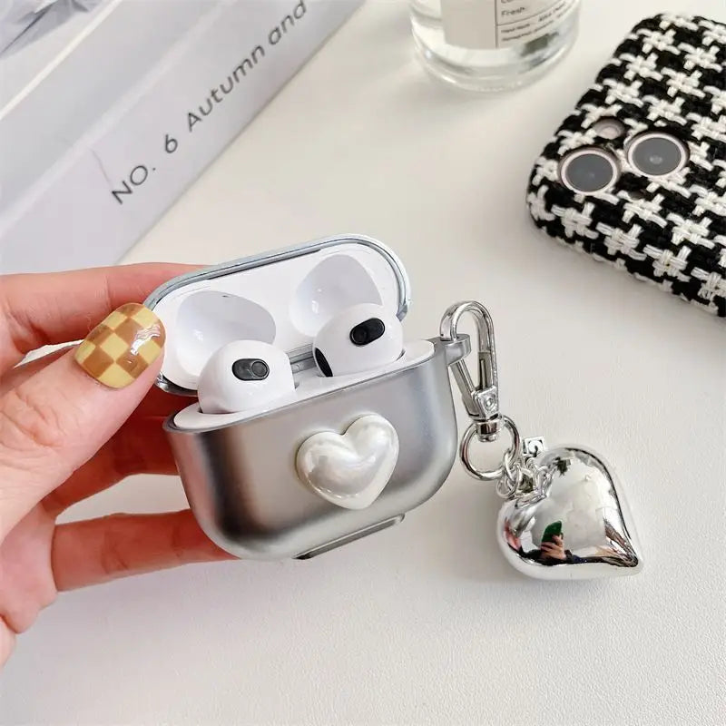 Silver Heart AirPods / AirPods Pro Earphone Case Skin B322 -