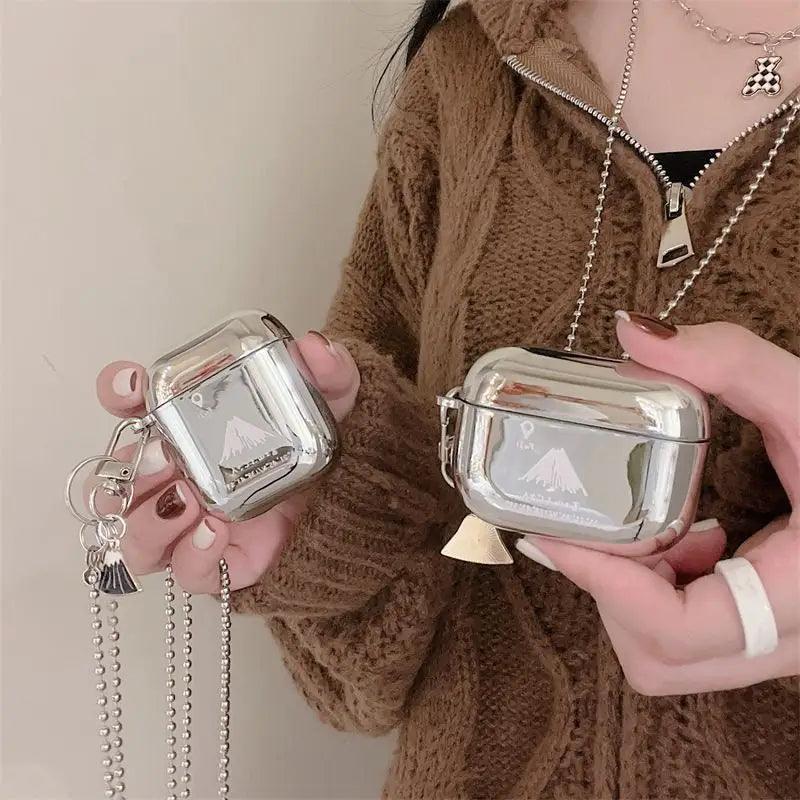 Silver Mountain Pattern AirPods Earphone Case Skin-2