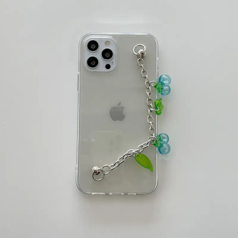Silvery Chain With Cherry Pendant iPhone Case BP210 - iphone