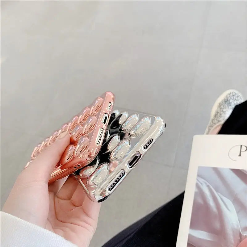 Silvery Solid Hearts iPhone Case BP176 - iphone case