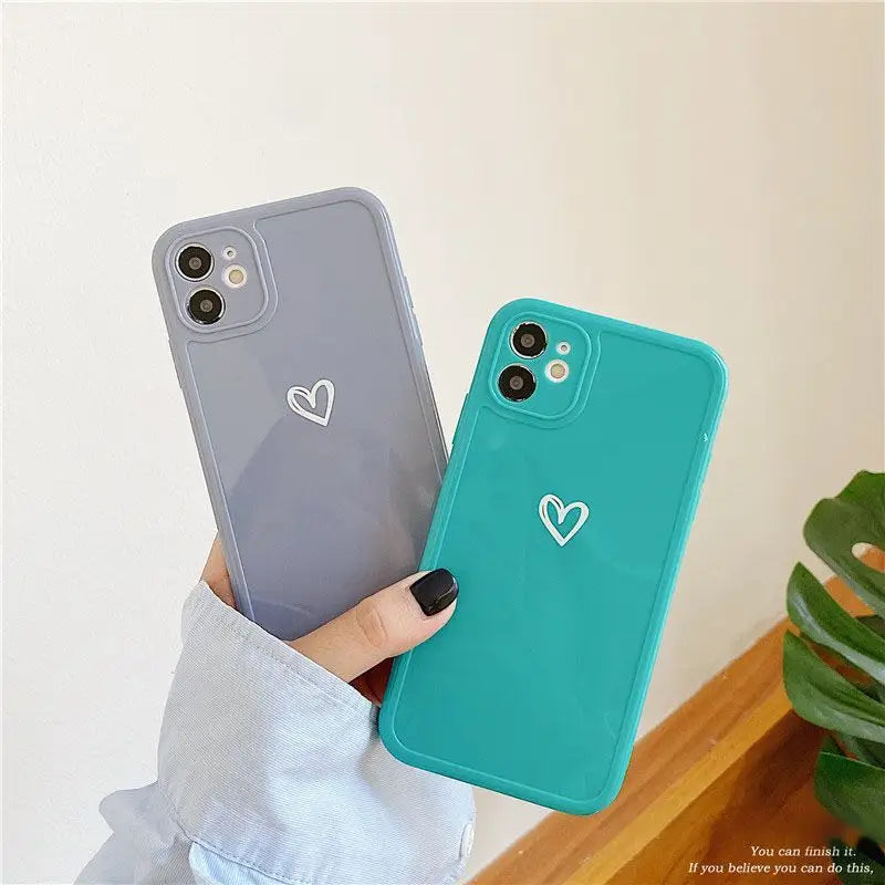 Simple Heart Print Mobile Phone Case - iphone 7 / 8 / SE / 