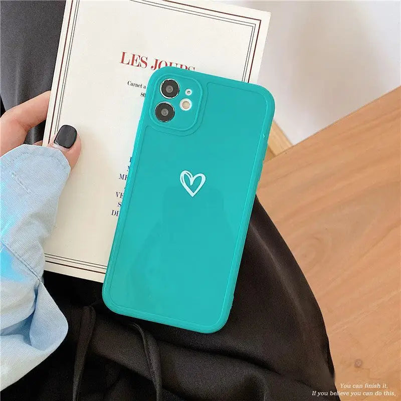 Simple Heart Print Mobile Phone Case - iphone 7 / 8 / SE / 