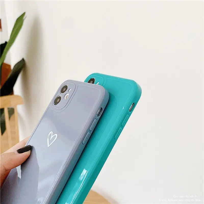 Simple Heart Print Mobile Phone Case - iphone 7 / 8 / SE / 