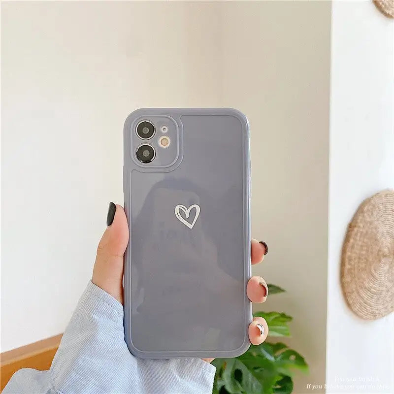 Simple Heart Print Mobile Phone Case - iphone 7 / 8 / SE / 