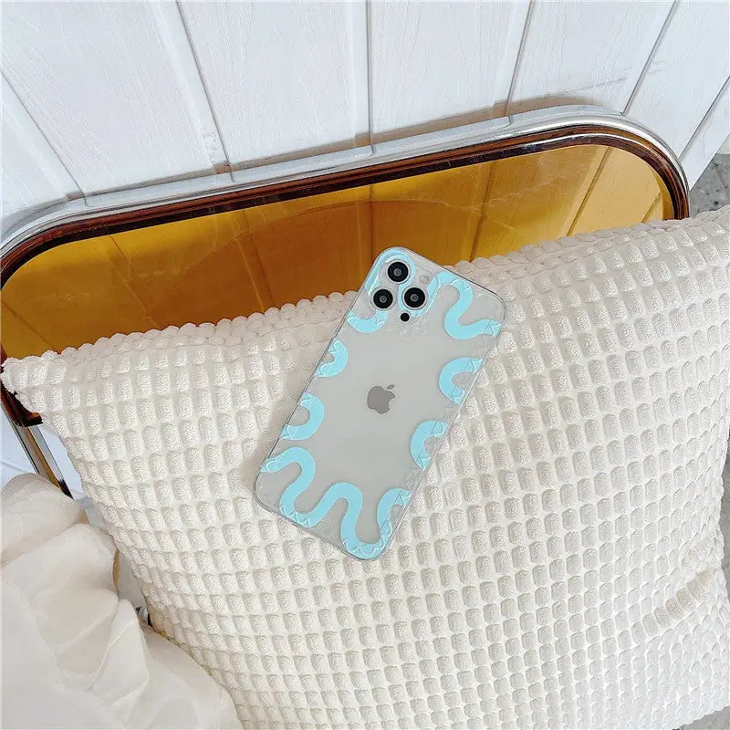 Simple Wavy Printing iPhone Case W269 - iphone case