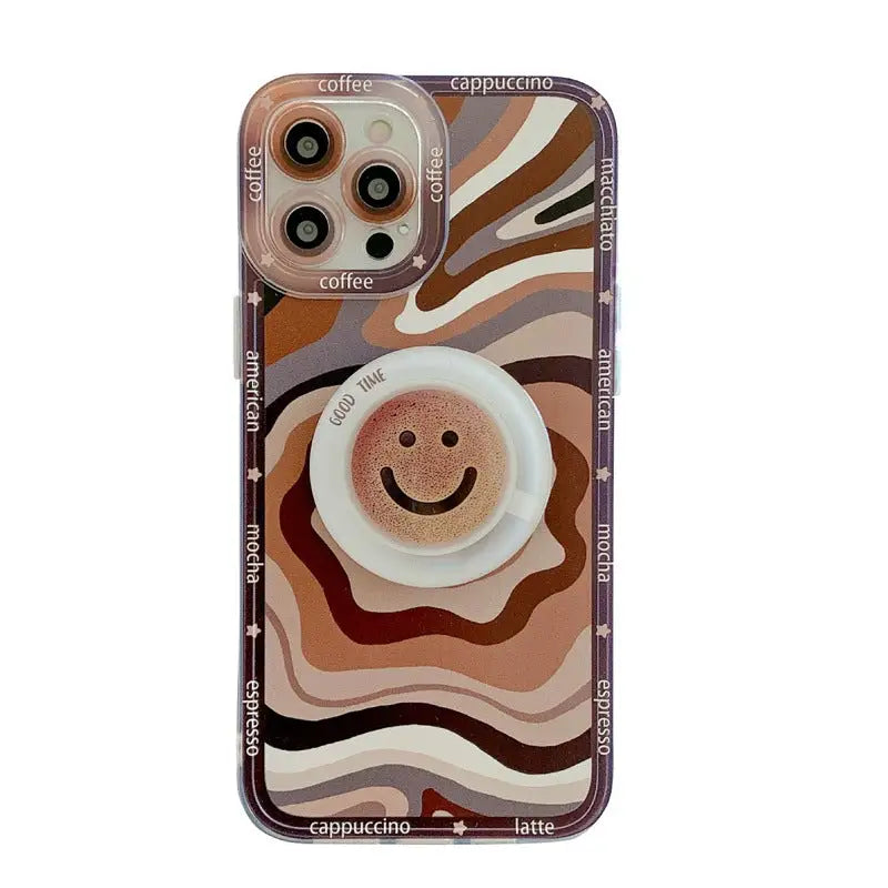 Smile Face Coffee Wavy iPhone Case W028 - iphone case