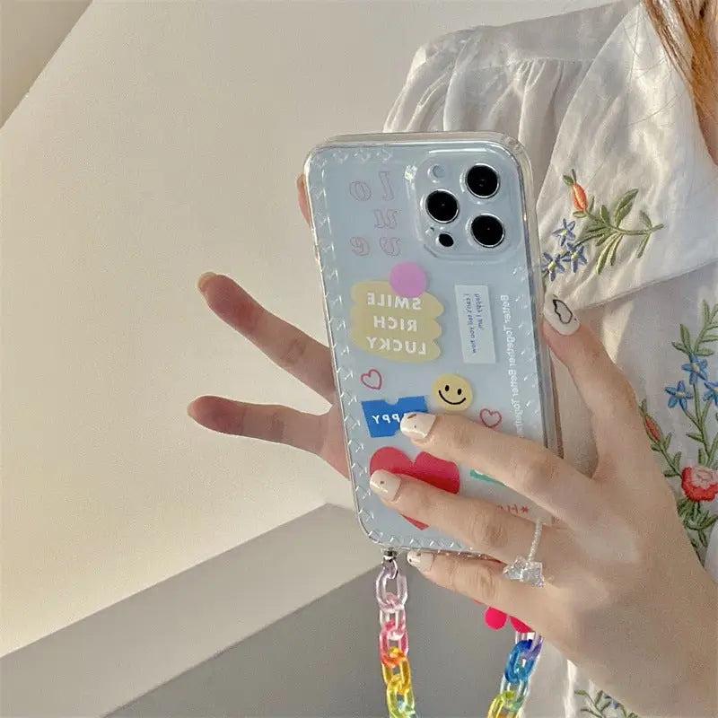 Smile Face With Flower Chain iPhone Case BP256 - iphone case