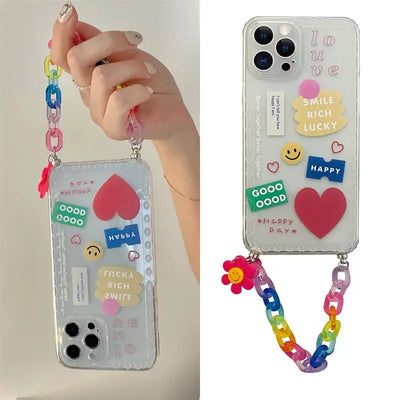 Smile Face With Flower Chain iPhone Case BP256 - iphone case