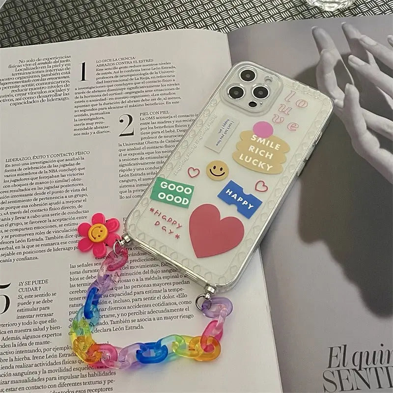 Smile Face With Flower Chain iPhone Case BP256 - iphone case