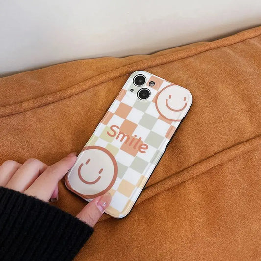 Smiley Checker Phone Case - iPhone 7 Plus / 8 Plus / X / XR / XS / XS Max / 11 / 11 Pro / 11 Pro Max / 12 / 12 Pro / 12 Pro Max / 13 / 13 Pro / 13 Pro Max-2