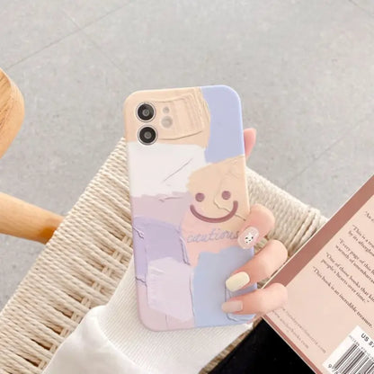 Smiley Face Phone Case - Iphone 7 / 8 / Se, 7 Plus / 8 Plus, X / Xs, Xs Max, Xr, 11, 11 Pro, 11 Pro Max, 12 Mini, 12, 12 Pro, 12 Pro Max-8