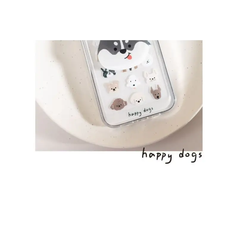 Smiley Face Puppy Print Mobile Phone Case / Animal Holder 