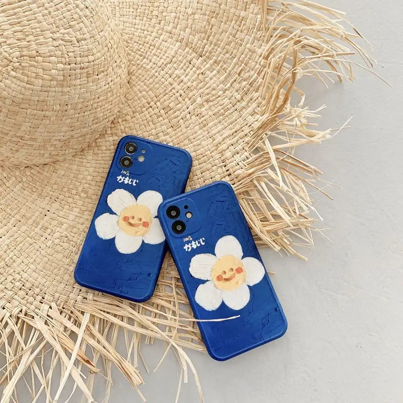 Smiley Flower Phone Case - iPhone 12 Pro Max / 12 Pro / 12 / 12 mini / 11 Pro Max / 11 Pro / 11 / SE / XS Max / XS / XR / X / SE 2 / 8 / 8 Plus / 7 / 7 Plus-2