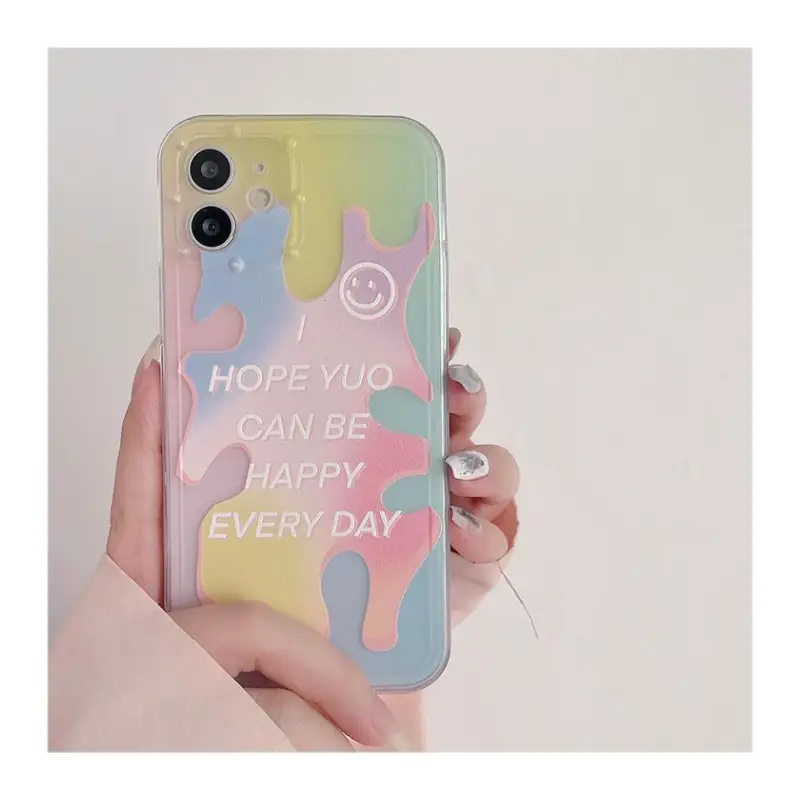 Smiley Lettering Phone Case - iPhone 12 Pro Max / 12 Pro / 