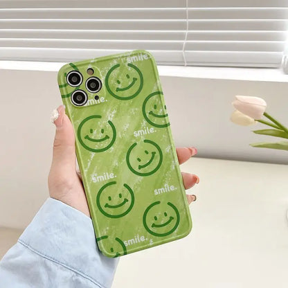 Smiley Phone Case - iPhone 13 Pro Max / 13 Pro / 13 / 13 mini / 12 Pro Max / 12 Pro / 12 / 12 mini / 11 Pro Max / 11 Pro / 11 / SE / XS Max / XS / XR / X / SE 2 / 8 / 8 Plus / 7 / 7 Plus-5