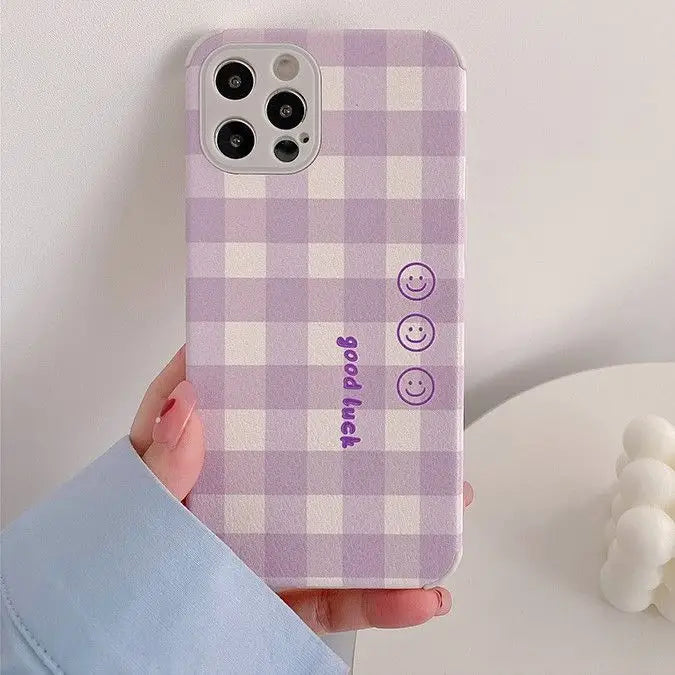 Smiley Plaid Phone Case - iPhone 12 Pro Max / 12 Pro / 12 / 