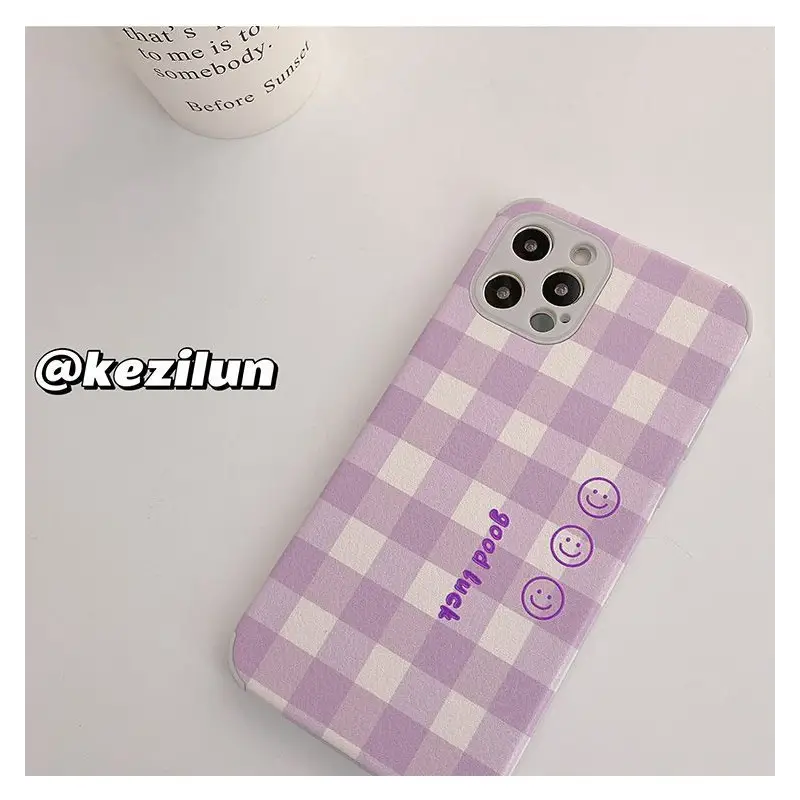 Smiley Plaid Phone Case - iPhone 12 Pro Max / 12 Pro / 12 / 