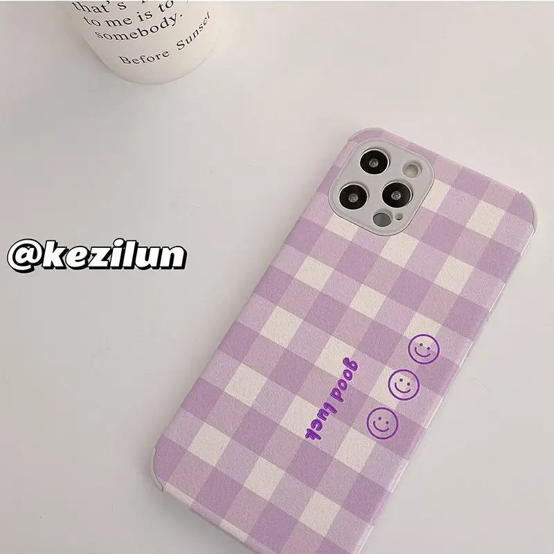 Smiley Plaid Phone Case - iPhone 12 Pro Max / 12 Pro / 12 / 