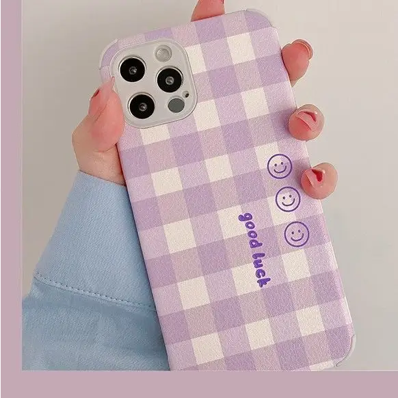 Smiley Plaid Phone Case - iPhone 12 Pro Max / 12 Pro / 12 / 