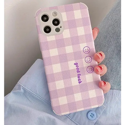 Smiley Plaid Phone Case - iPhone 12 Pro Max / 12 Pro / 12 / 