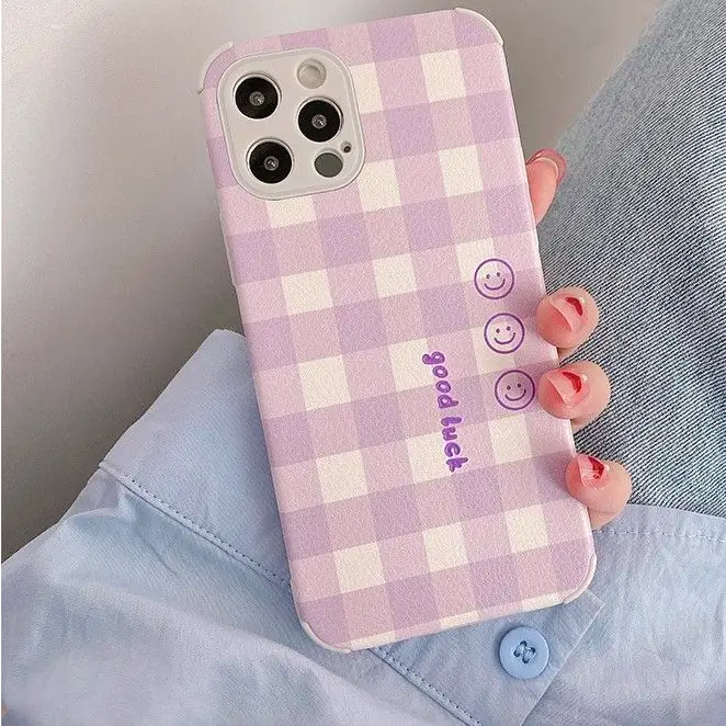 Smiley Plaid Phone Case - iPhone 12 Pro Max / 12 Pro / 12 / 