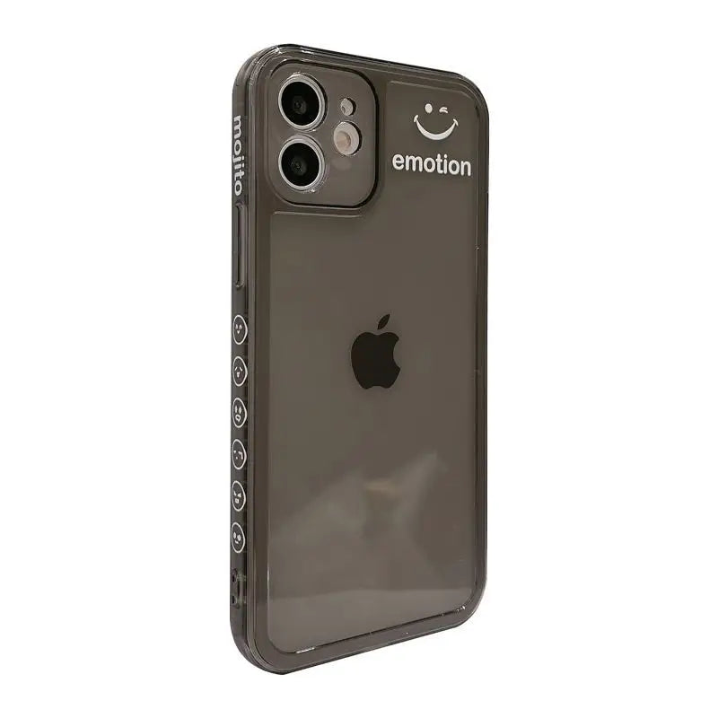 Smiley Print Transparent Phone Case - iPhone 12 Pro Max / 12 Pro / 12 / 12 mini / 11 Pro Max / 11 Pro / 11 / SE / XS Max / XS / XR / X / SE 2 / 8 / 8 Plus / 7 / 7 Plus-4