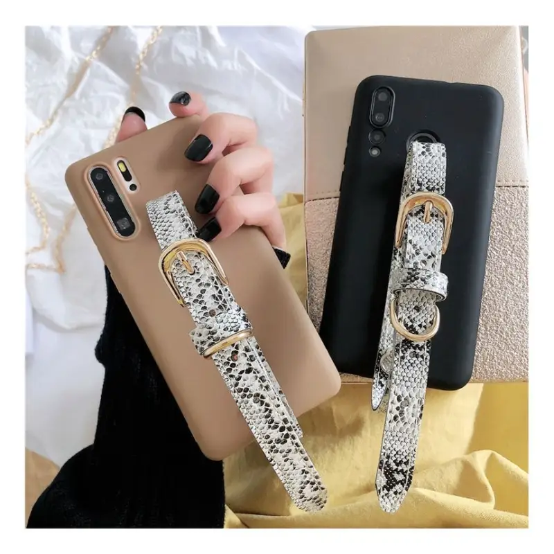 Snake Print Hand Strap Phone Case - Samsung-5