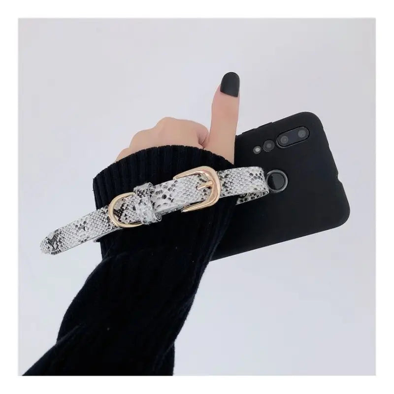 Snake Print Hand Strap Phone Case - Samsung-12