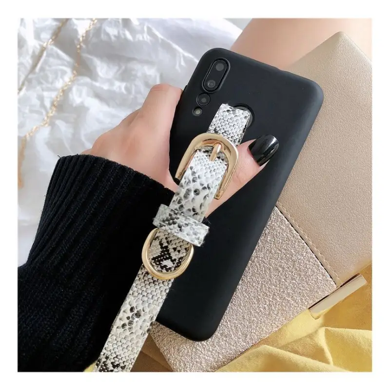 Snake Print Hand Strap Phone Case - Samsung-13