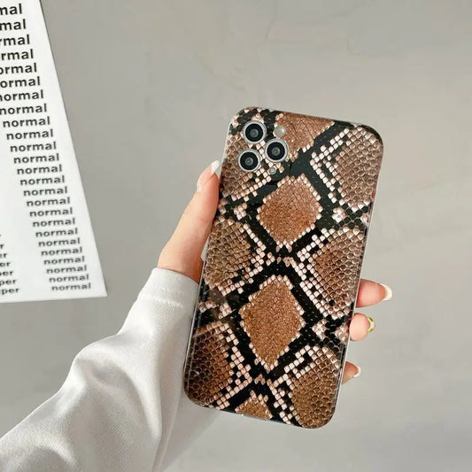 Snake Print Phone Case - iPhone 12 Pro Max / 12 Pro / 12 / 12 mini / 11 Pro Max / 11 Pro / 11 / SE / XS Max / XS / XR / X / SE 2 / 8 / 8 Plus / 7 / 7 Plus-2