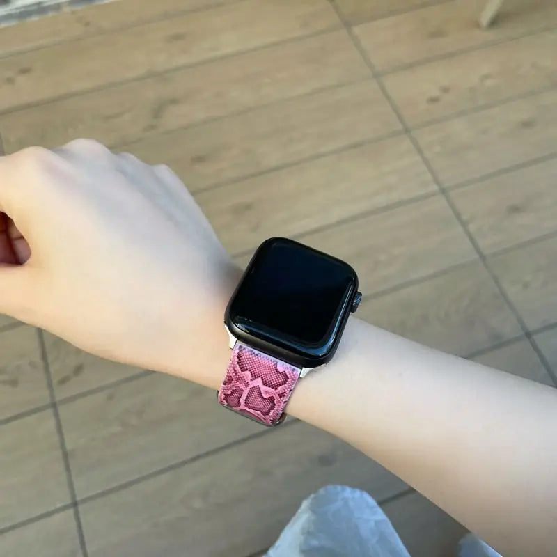 Snake Skin Print Watch Strap - Apple / Huawei-3