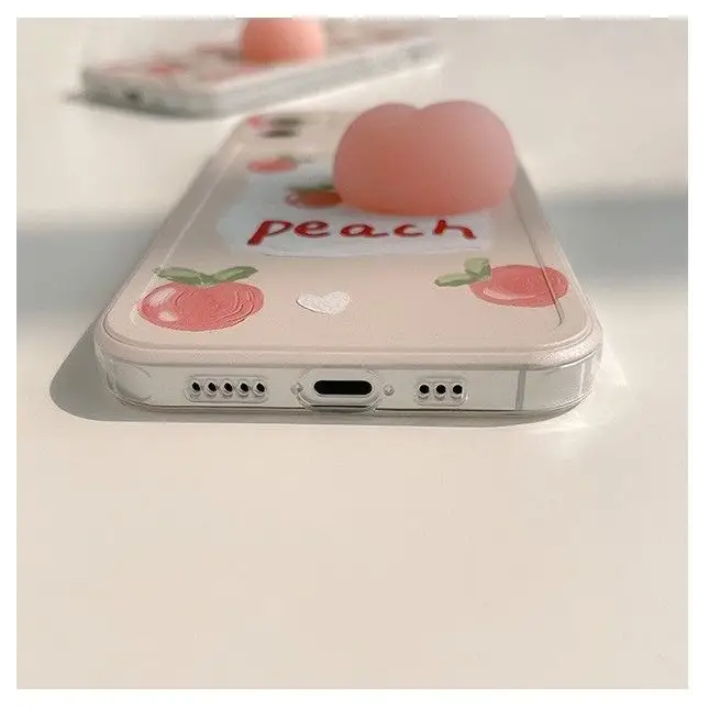 Squishy Peach Phone Case - iPhone 12 Pro Max / 12 Pro / 12 / 12 mini / 11 Pro Max / 11 Pro / 11 / SE / XS Max / XS / XR / X / SE 2 / 8 / 8 Plus / 7 / 7 Plus-7
