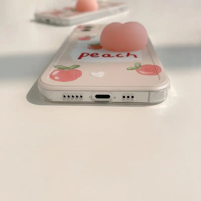 Squishy Peach Phone Case - iPhone 12 Pro Max / 12 Pro / 12 / 12 mini / 11 Pro Max / 11 Pro / 11 / SE / XS Max / XS / XR / X / SE 2 / 8 / 8 Plus / 7 / 7 Plus-9