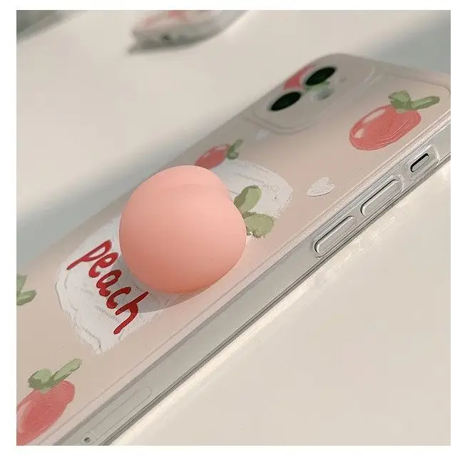 Squishy Peach Phone Case - iPhone 12 Pro Max / 12 Pro / 12 / 12 mini / 11 Pro Max / 11 Pro / 11 / SE / XS Max / XS / XR / X / SE 2 / 8 / 8 Plus / 7 / 7 Plus-6