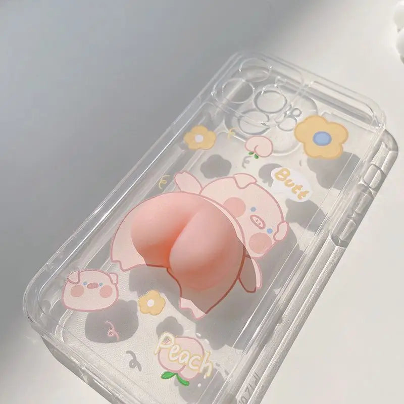 Squishy Pig Butt Phone Case - iPhone 12 Pro Max / 12 Pro / 12 / 12 mini / 11 Pro Max / 11 Pro / 11 / SE / XS Max / XS / XR / X / SE 2 / 8 / 8 Plus / 7 / 7 Plus-16
