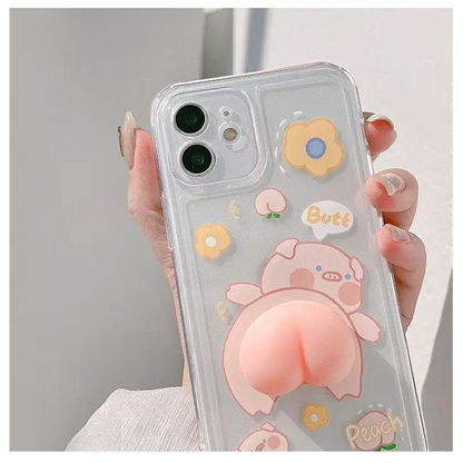 Squishy Pig Butt Phone Case - iPhone 12 Pro Max / 12 Pro / 12 / 12 mini / 11 Pro Max / 11 Pro / 11 / SE / XS Max / XS / XR / X / SE 2 / 8 / 8 Plus / 7 / 7 Plus-5