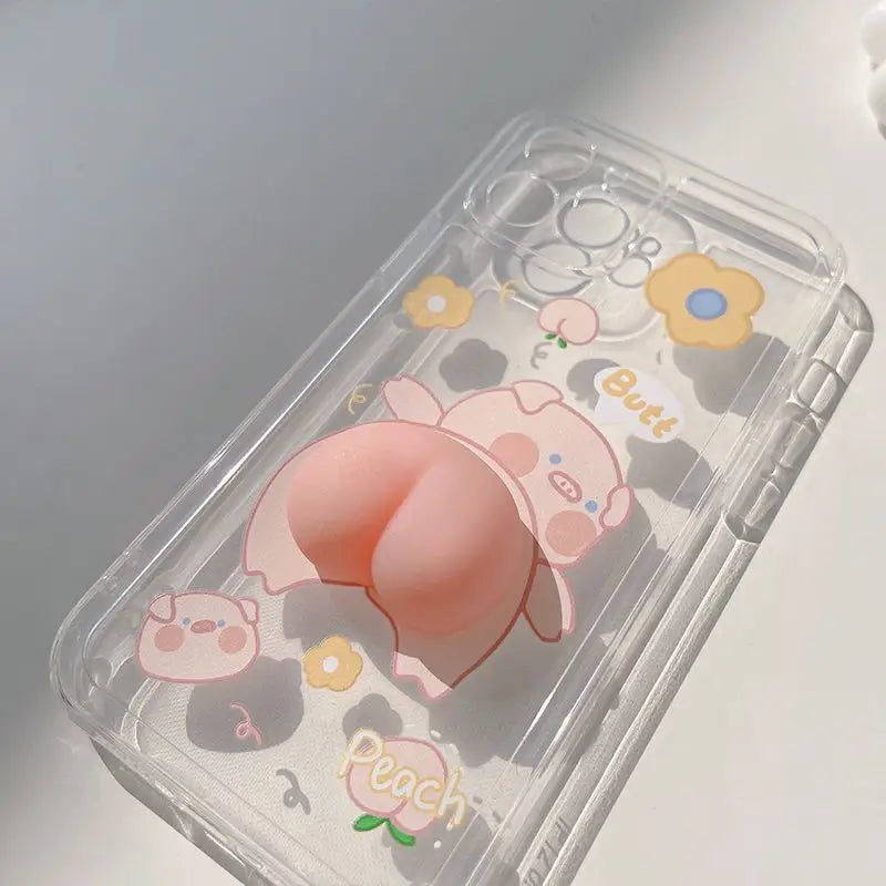 Squishy Pig Butt Transparent Phone Case - iPhone 13 Pro Max 