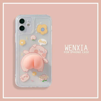 Squishy Pig Butt Transparent Phone Case - iPhone 13 Pro Max 