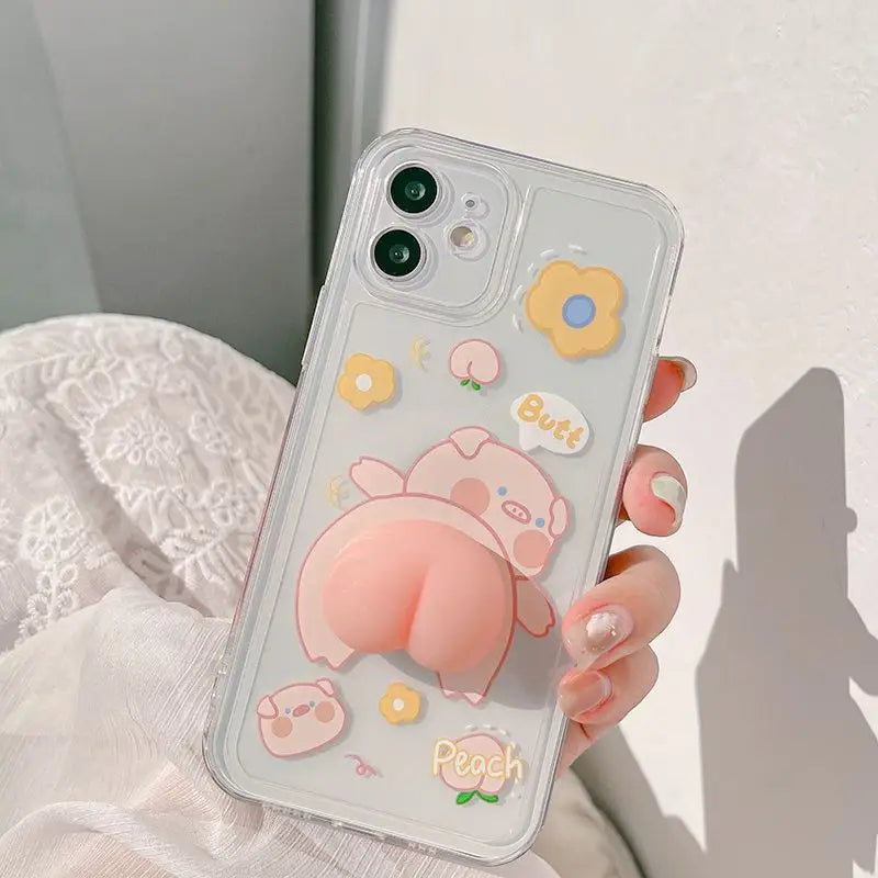 Squishy Pig Butt Transparent Phone Case - iPhone 13 Pro Max 