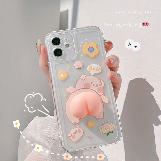 Squishy Pig Butt Transparent Phone Case - iPhone 13 Pro Max 