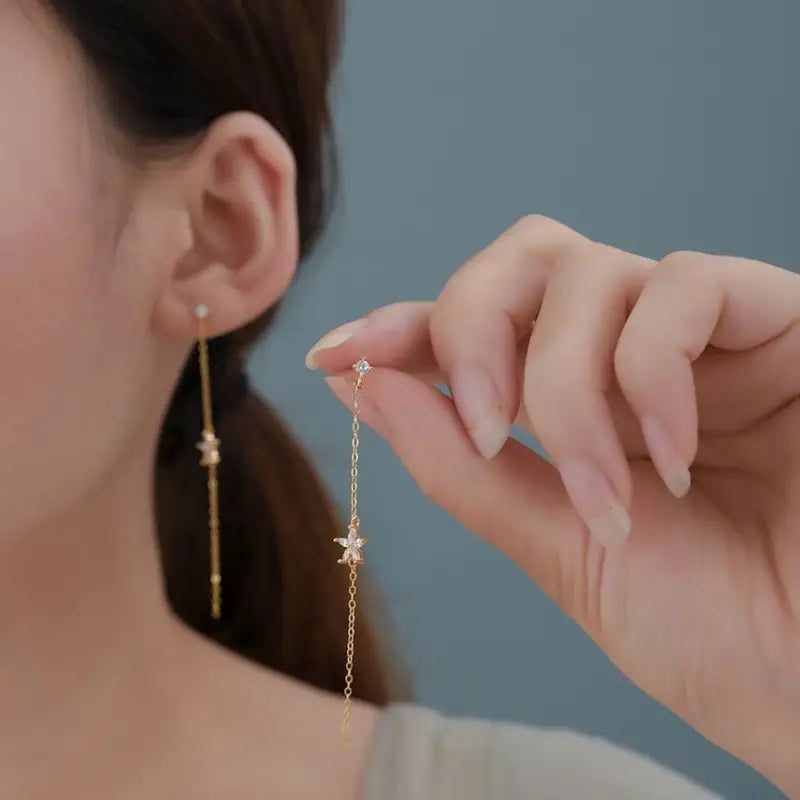 Star Alloy Dangle Earring TY96 - Gold / One Size - Fancy 