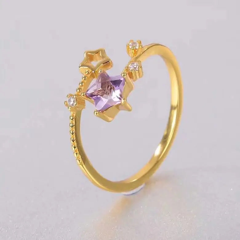 Star Crossed Ring LIN24 - Yellow Gold
