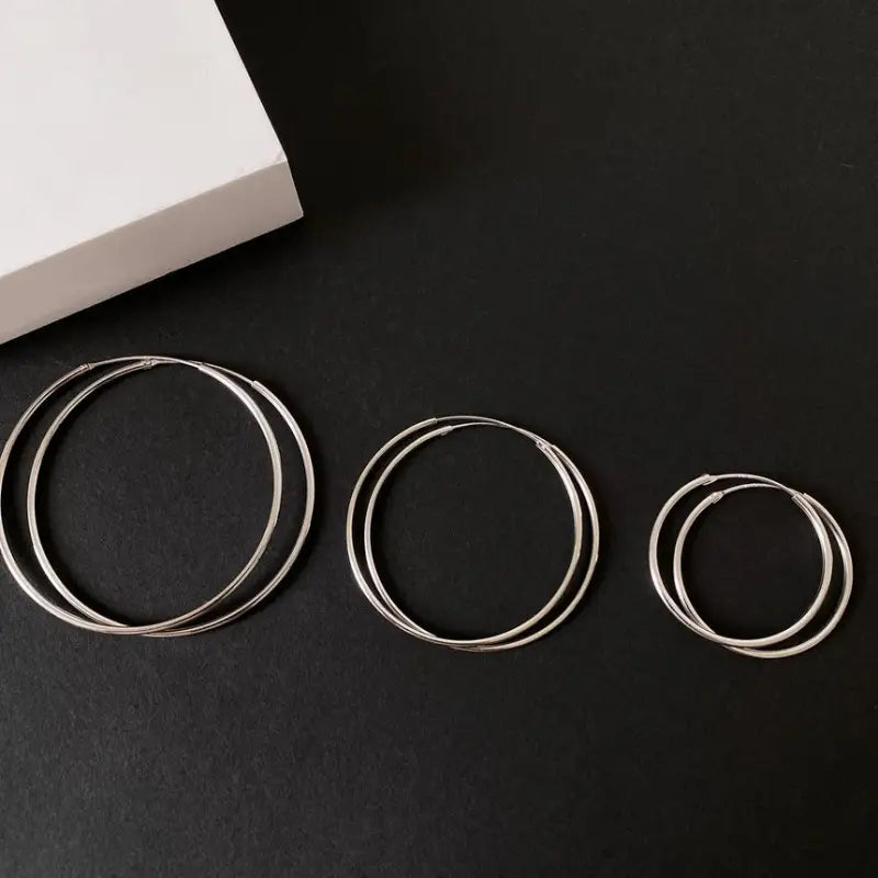 Sterling Silver Hoop Earring (various designs) E825 - Fancy 