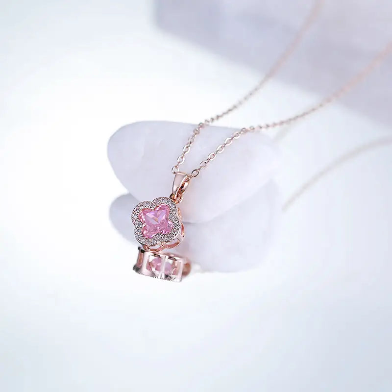 Strawberry Creme Necklace LIN48 - Pink