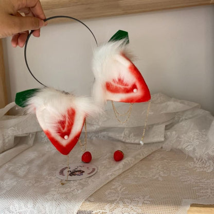 Strawberry Kawaii Cat Cosplay Ears ON789